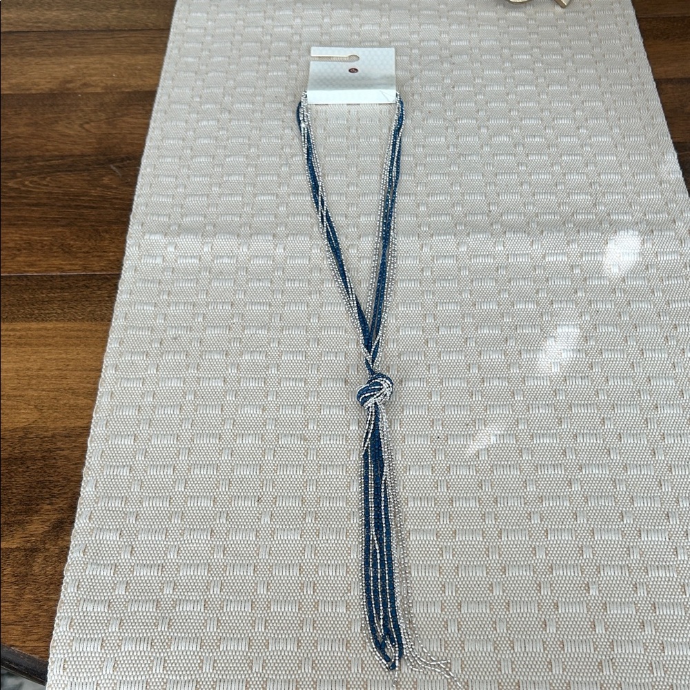 Elegant Blue and Silver Necklace